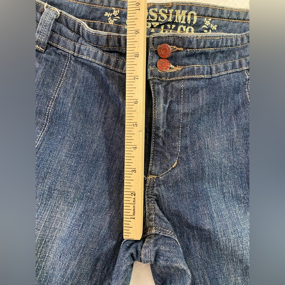 Mossimo Supply Co. Vintage Flare Wide Leg Jeans Floral Pocket Lining Size 17 - Picture 10 of 12